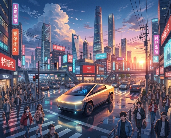 Tesla's Cybercab Unveiled: A Glimpse into China's Tech and Urban Life