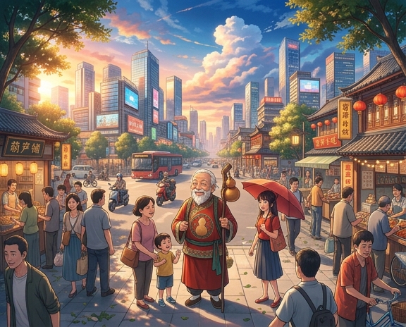 葫芦爷爷：中国日常生活中的温馨象征
