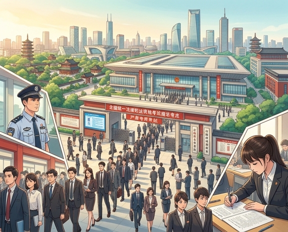 China's Legal Exam: A Glimpse into Exam Etiquette in Nanjing