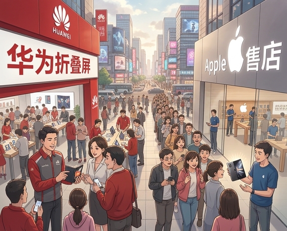 Huawei and Apple Clash in Foldable Phone Battle